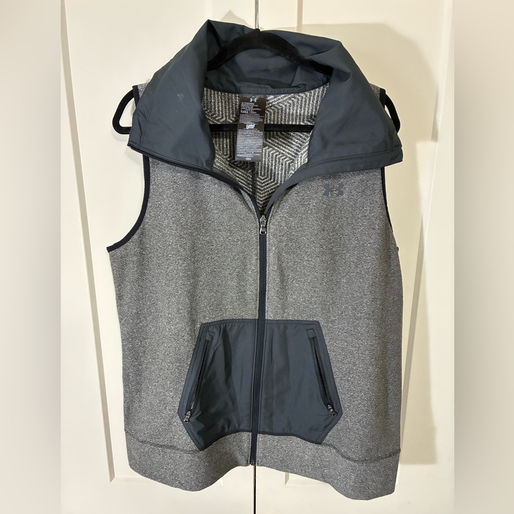 Under Armour Charcoal and Black Zip-Up Vest